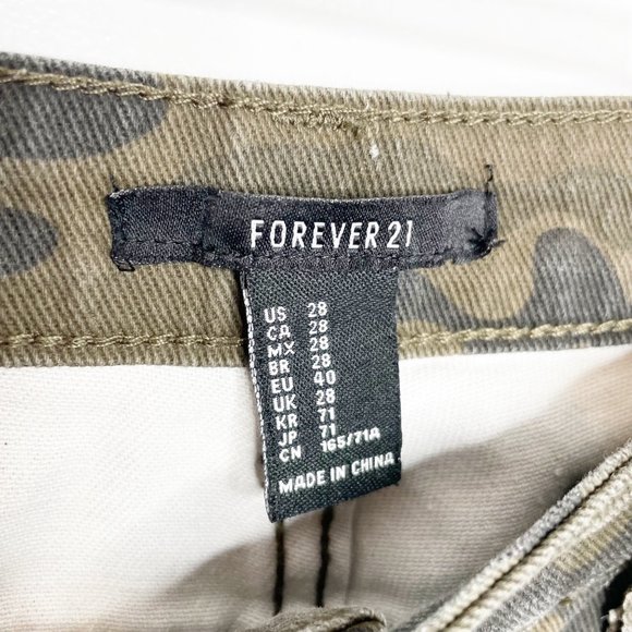 Forever 21 Camo Skinny Jeans Size 28 - Picture 4 of 6